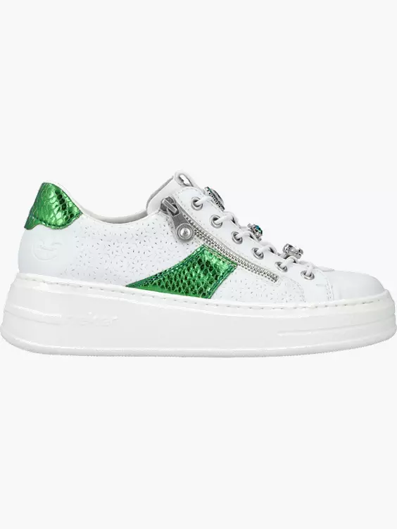 Rieker Damen Sneaker Low in weiß