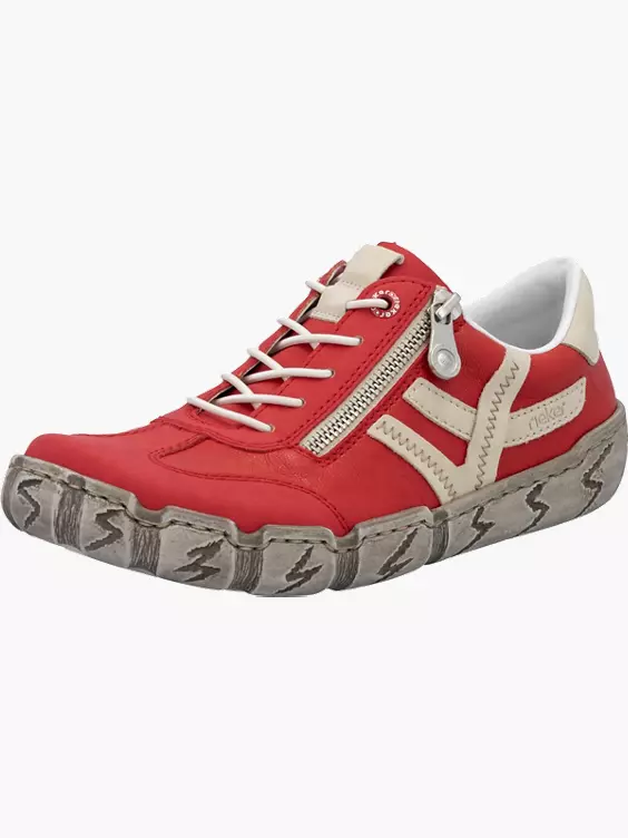 Rieker Damen Schnürschuhe in rot
