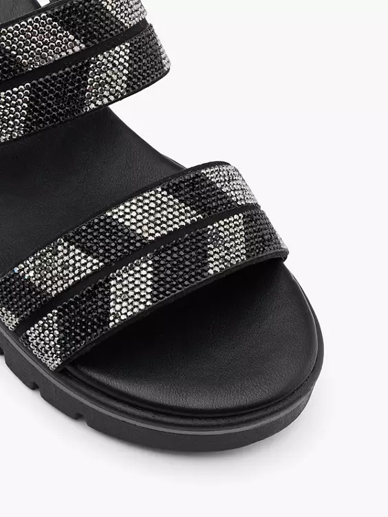 Catwalk Pantolette in schwarz