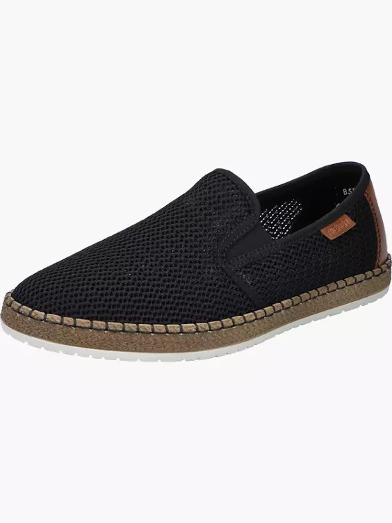Rieker Herren Slipper in schwarz