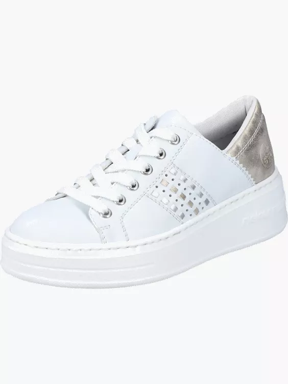 Rieker Damen Sneaker Low in weiß