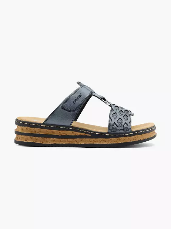 Rieker Komfort Pantolette in blau