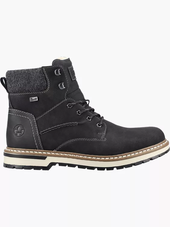 Rieker Herren Schnürstiefel in schwarz