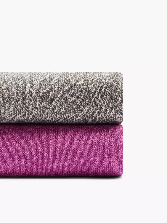 Cosy Nature 2er Pack Socken in grau