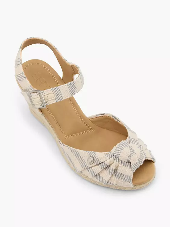 ESPRIT Keilsandalette in beige
