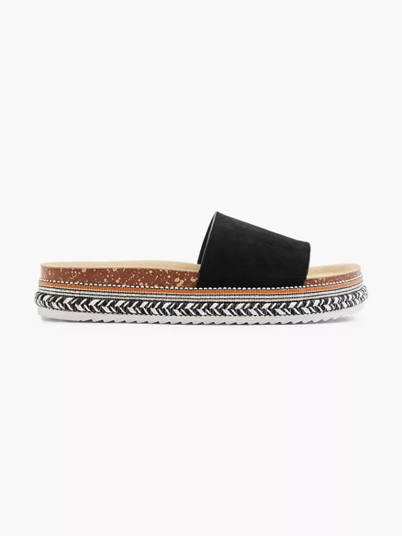 Graceland Pantolette in schwarz