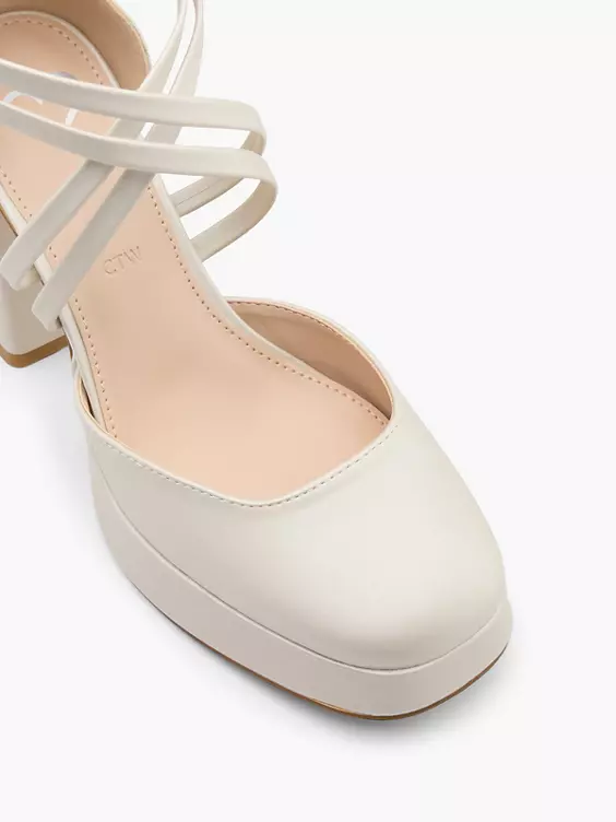 Catwalk Spangenpumps in weiß