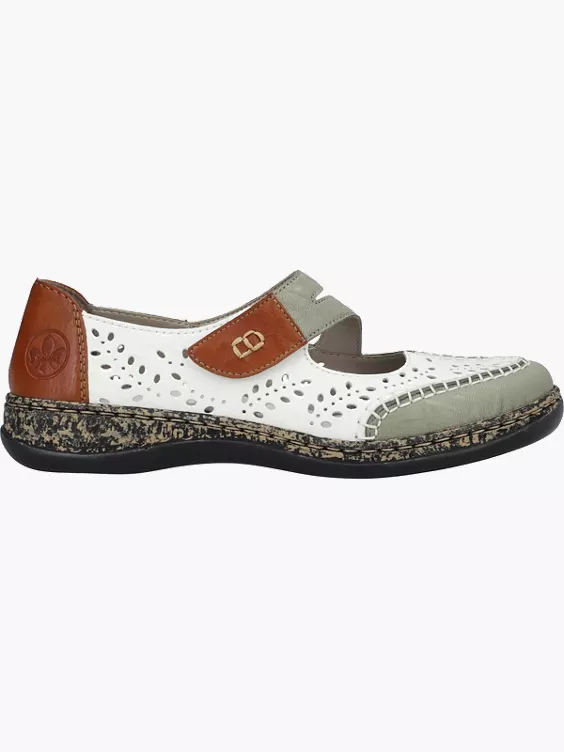 Rieker Damen Slipper in weiß