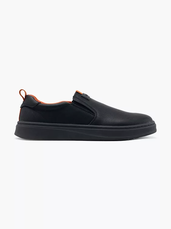 ESPRIT Leder Slipper in schwarz