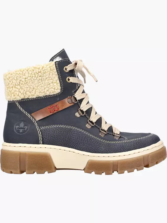 Rieker Damen Schnürstiefel in blau