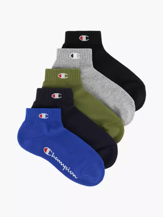 Champion 5er Pack Sneakersocken in schwarz