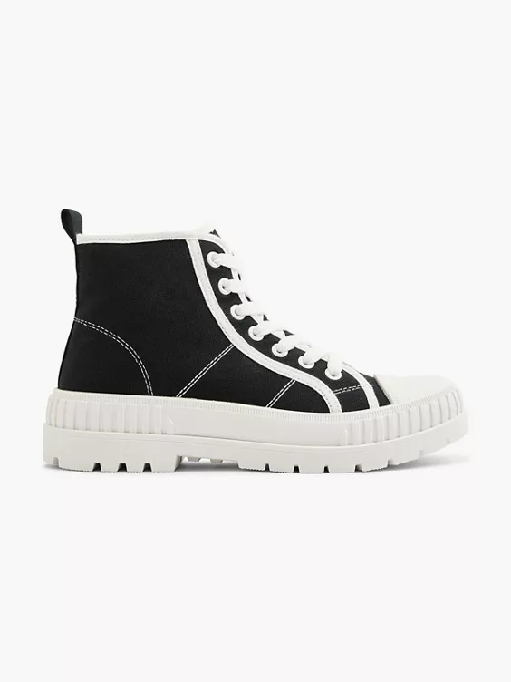 Vty Hoher Sneaker in schwarz
