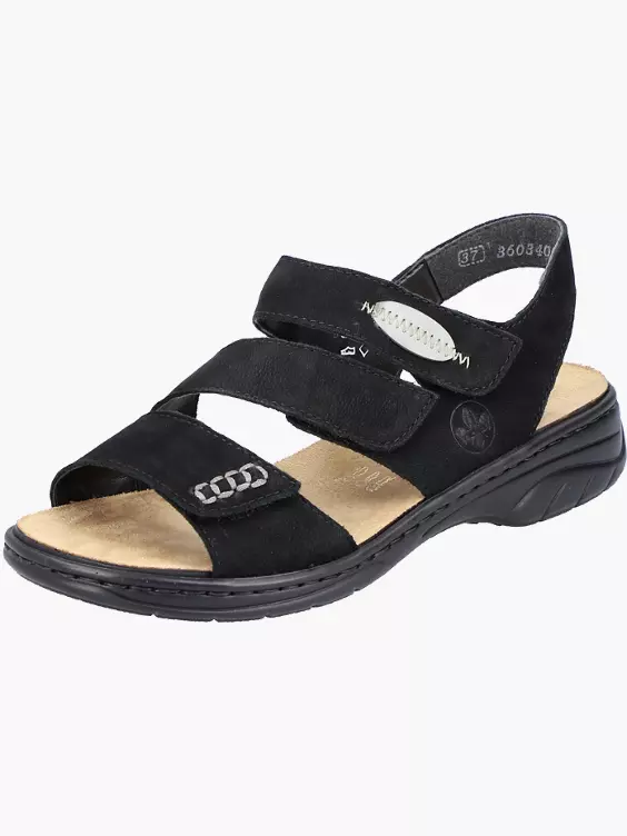 Rieker Damen Riemchensandalen in schwarz