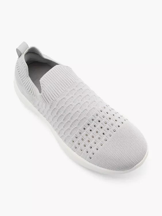 Graceland Slip On Sneaker in hellgrau