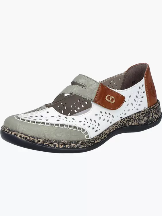 Rieker Damen Slipper in weiß