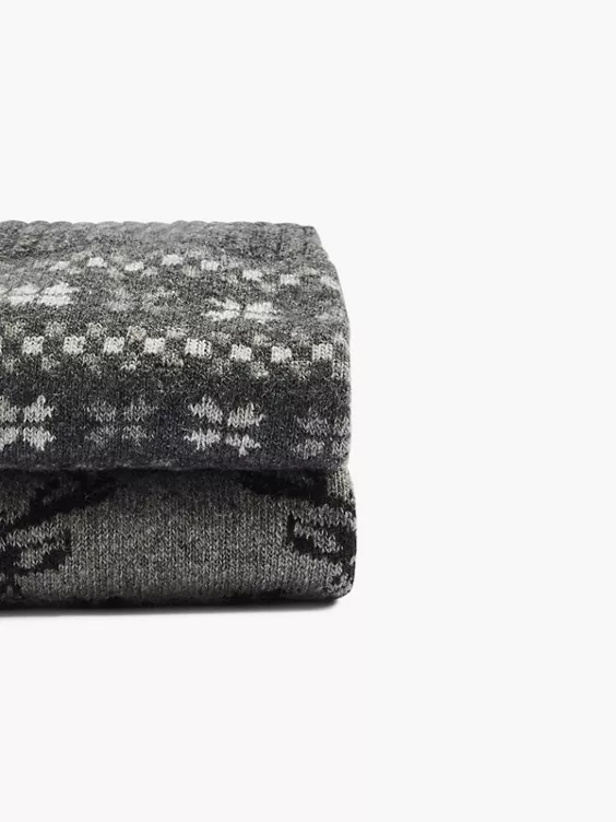 Cosy Nature 2er Pack Socken in grau