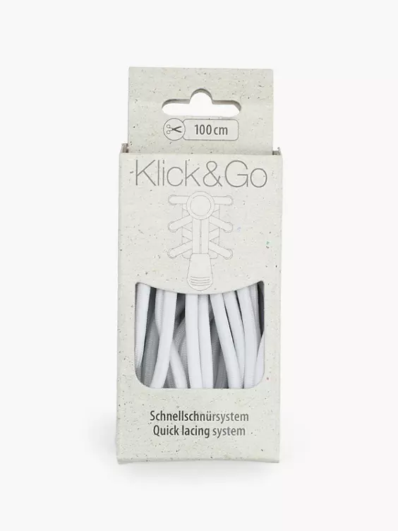DEICHMANN Gummisenkel Klick & Go 100 cm in weiß
