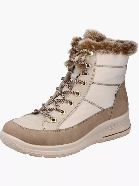 Rieker Damen Schnürstiefel in beige