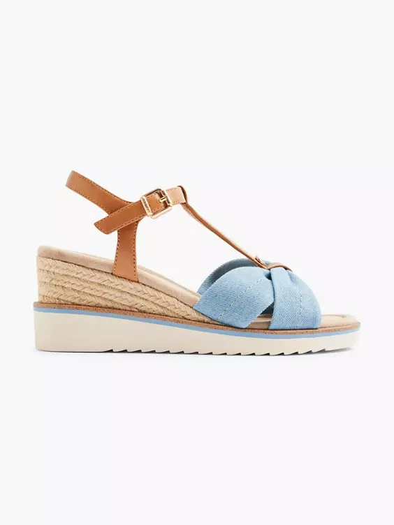 ESPRIT Keilsandalette in blau