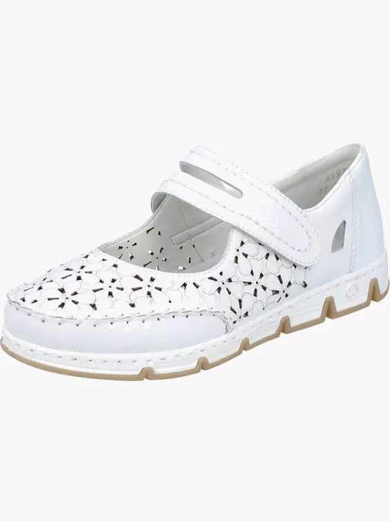 Rieker Damen Ballerinas in weiß