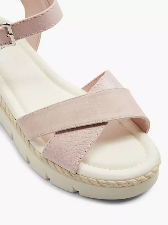 Easy Street Komfort Keilsandalette in rosa