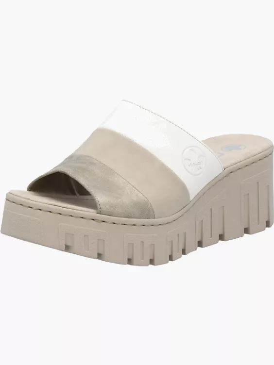 Rieker Damen Pantoletten in beige