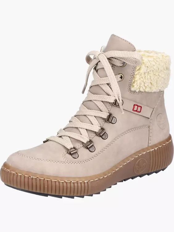 Rieker Damen Schnürstiefel in beige