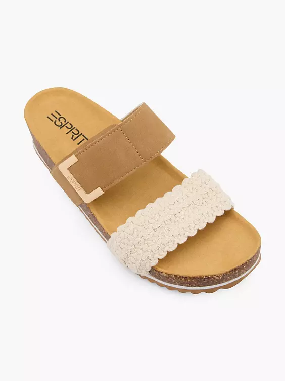 ESPRIT Pantolette in cognac
