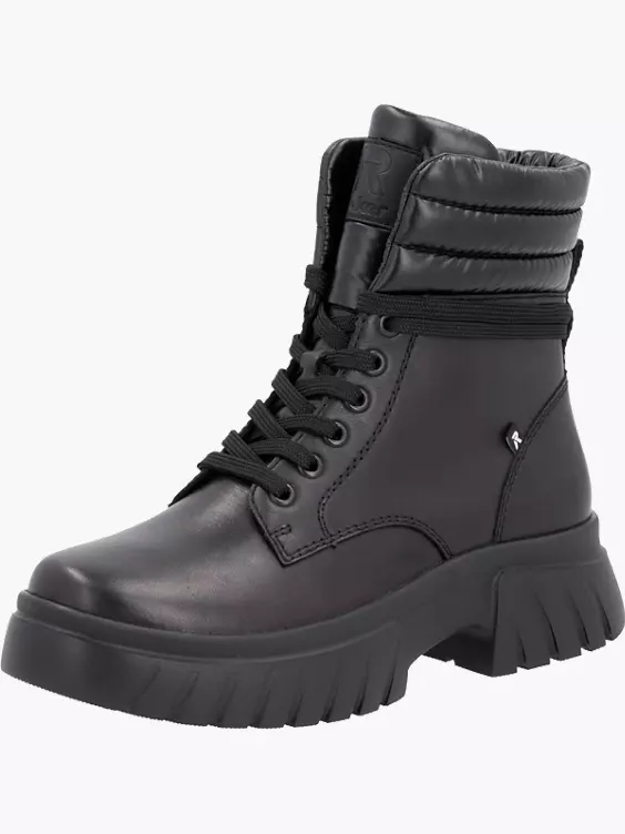 Damen Schnürstiefel in schwarz