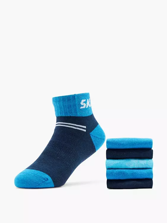 Skechers 5er Pack Sneakersocken in blau