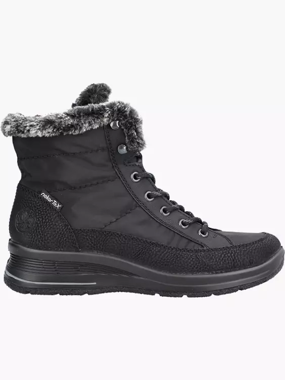 Rieker Damen Schnürstiefel in schwarz