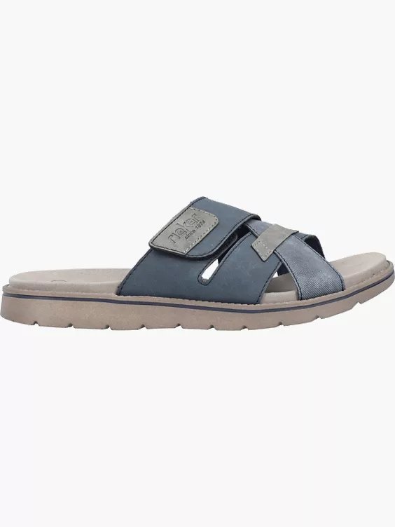Rieker Herren Pantoletten in blau