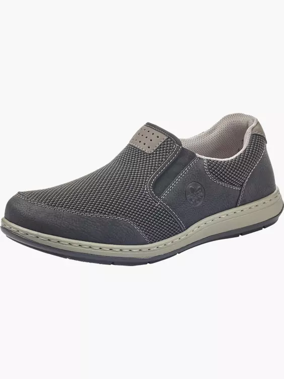 Rieker Herren Slipper in schwarz