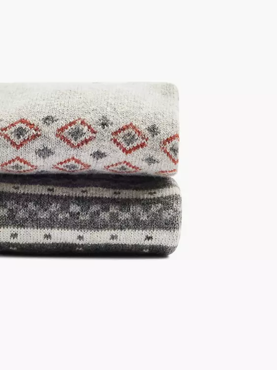 Cosy Nature 2er Pack Socken in grau