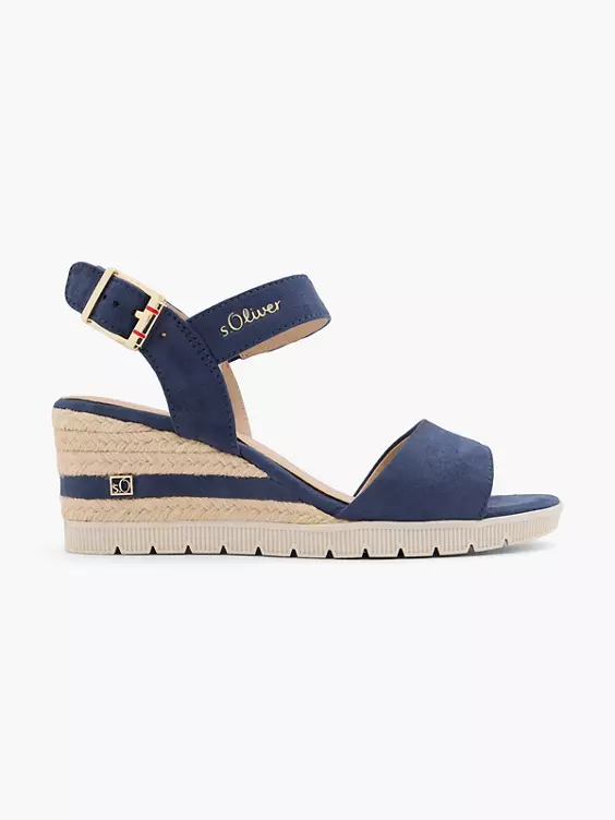 s.Oliver Keilsandalette in blau