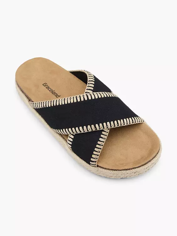 Graceland Pantolette in schwarz