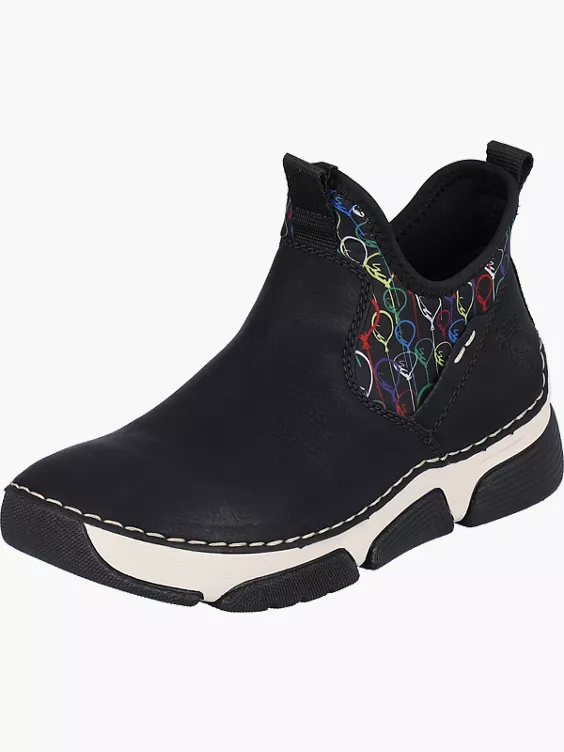 Rieker Damen Slipper in schwarz