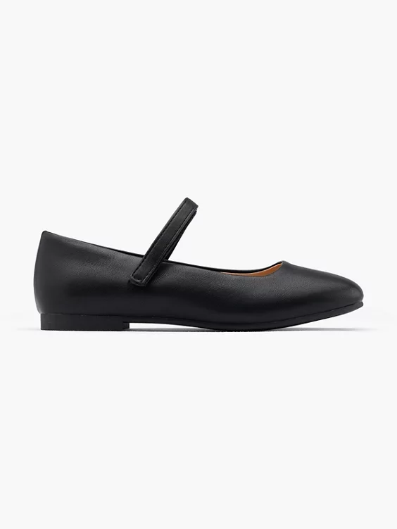 Graceland Mary Jane Ballerina in schwarz