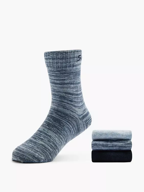 Skechers 3er Pack Socken in grau
