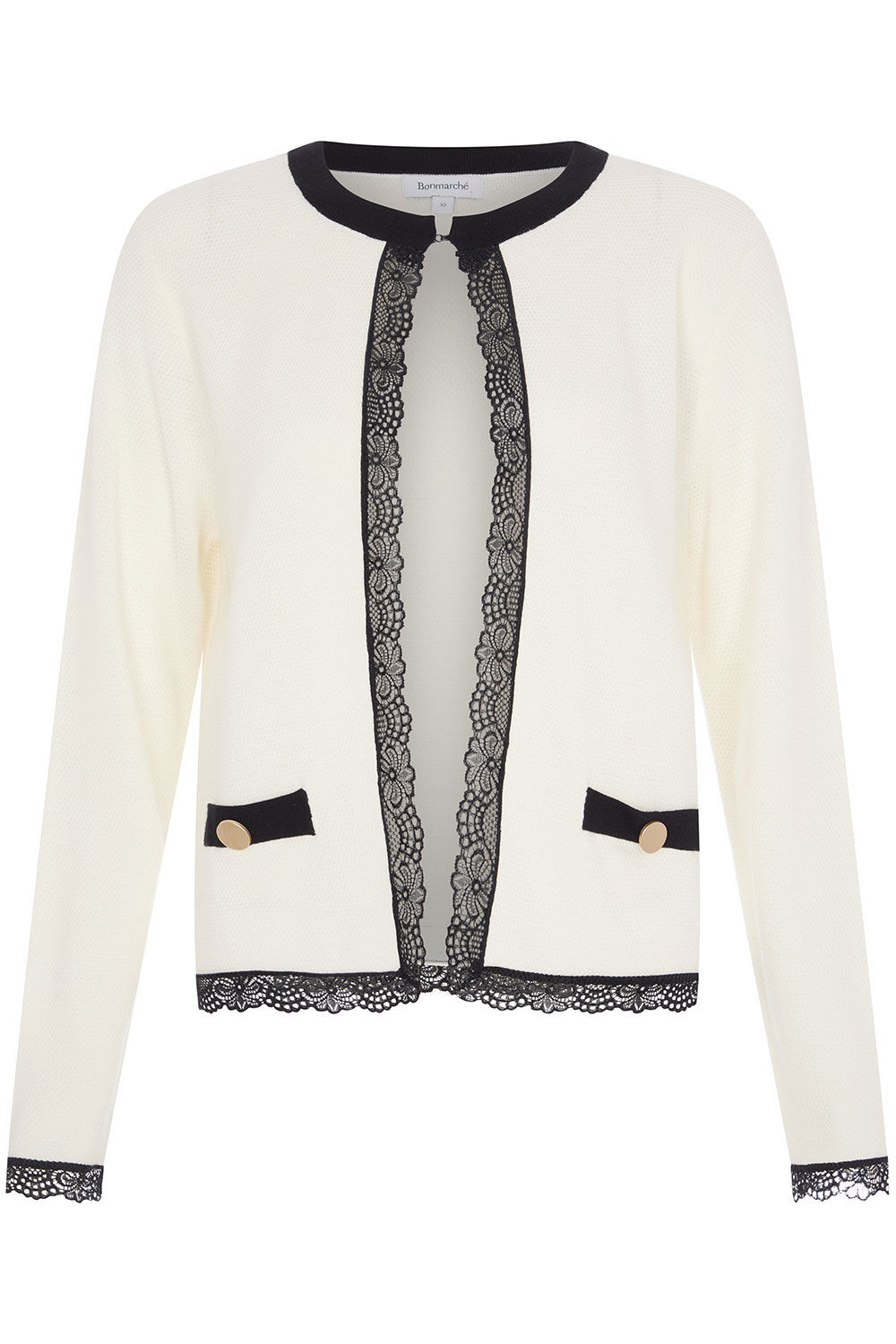 Lace Edge Knitted Cardigan