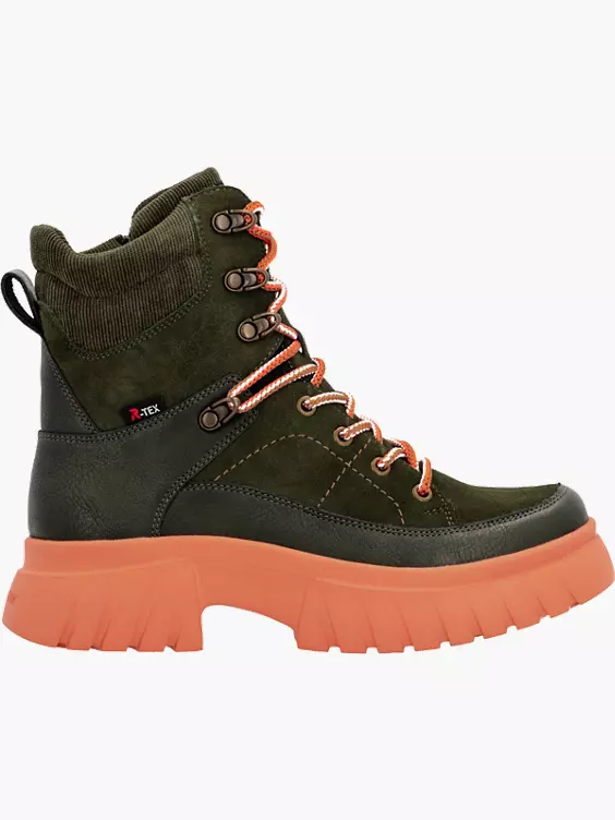 Damen Schnürstiefel in grün