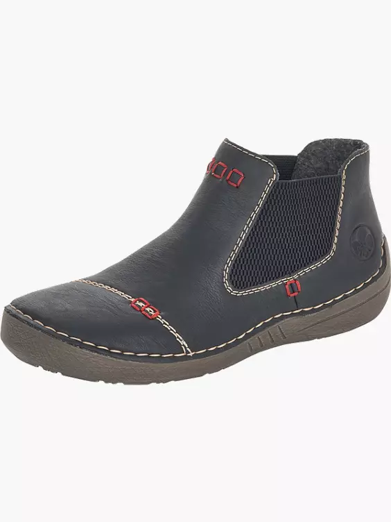 Rieker Damen Slipper in schwarz