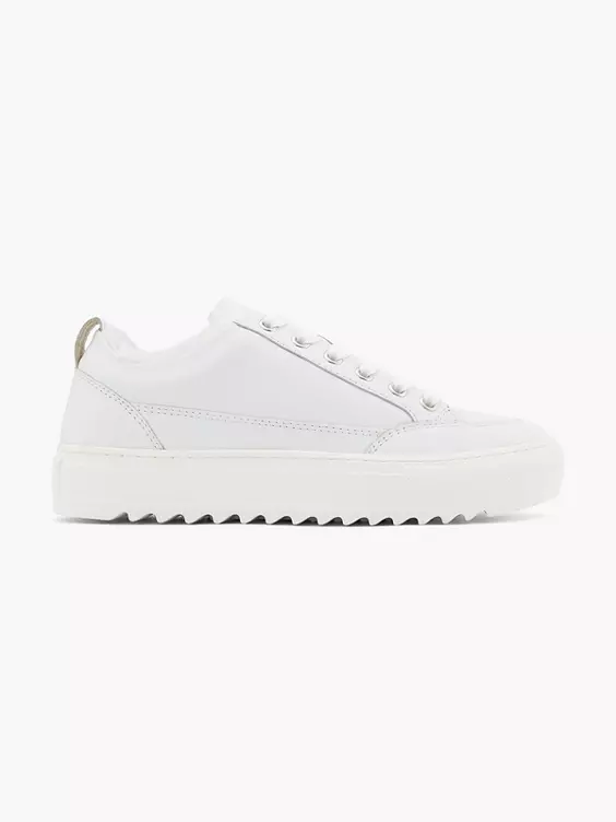 ESPRIT Leder Platform Sneaker in weiß