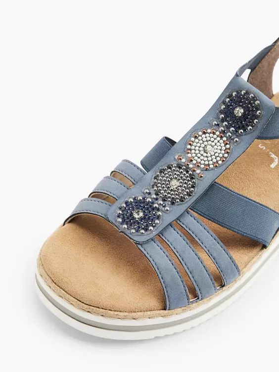 Rieker Keilsandalette in blau