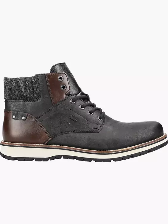 Rieker Herren Schnürstiefel in schwarz
