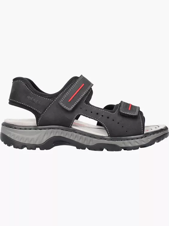 Rieker Herren Trekkingsandalen in schwarz