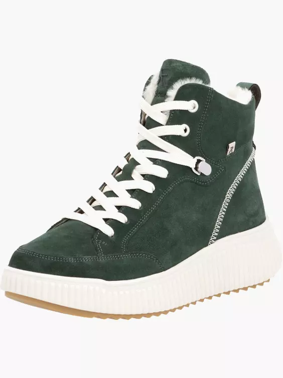 Damen Schnürstiefel in grün