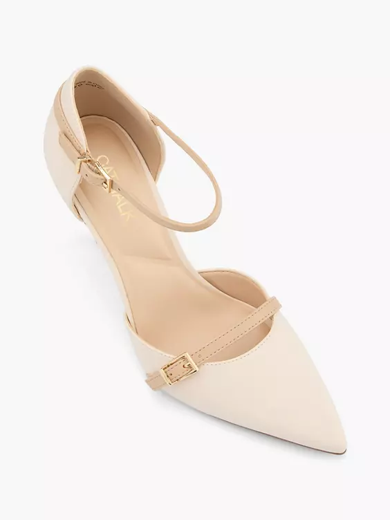 Catwalk Spangenpumps in beige
