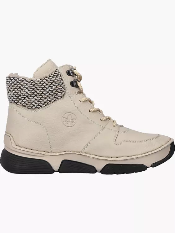 Rieker Damen Schnürstiefel in weiß