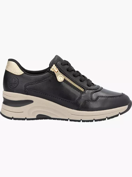 Rieker Damen Sneaker Low in schwarz